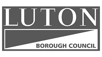 Luton Council logo black and white
